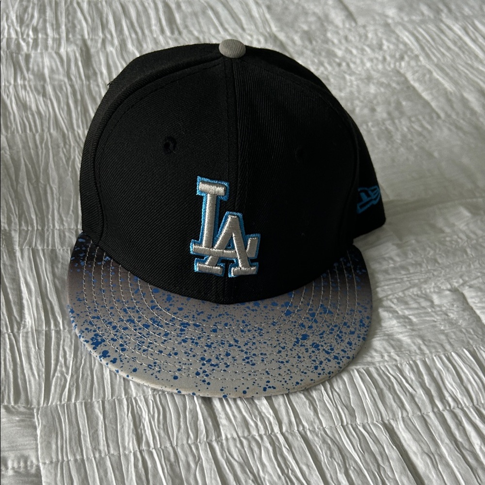 New Era kids Black Cap with Blue and Silver Accents
